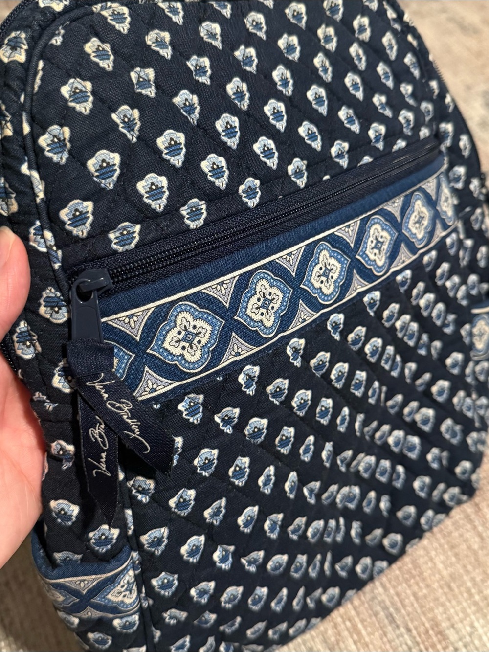 Vera Bradley Nantucket Navy Backpack - Picture 4 of 4